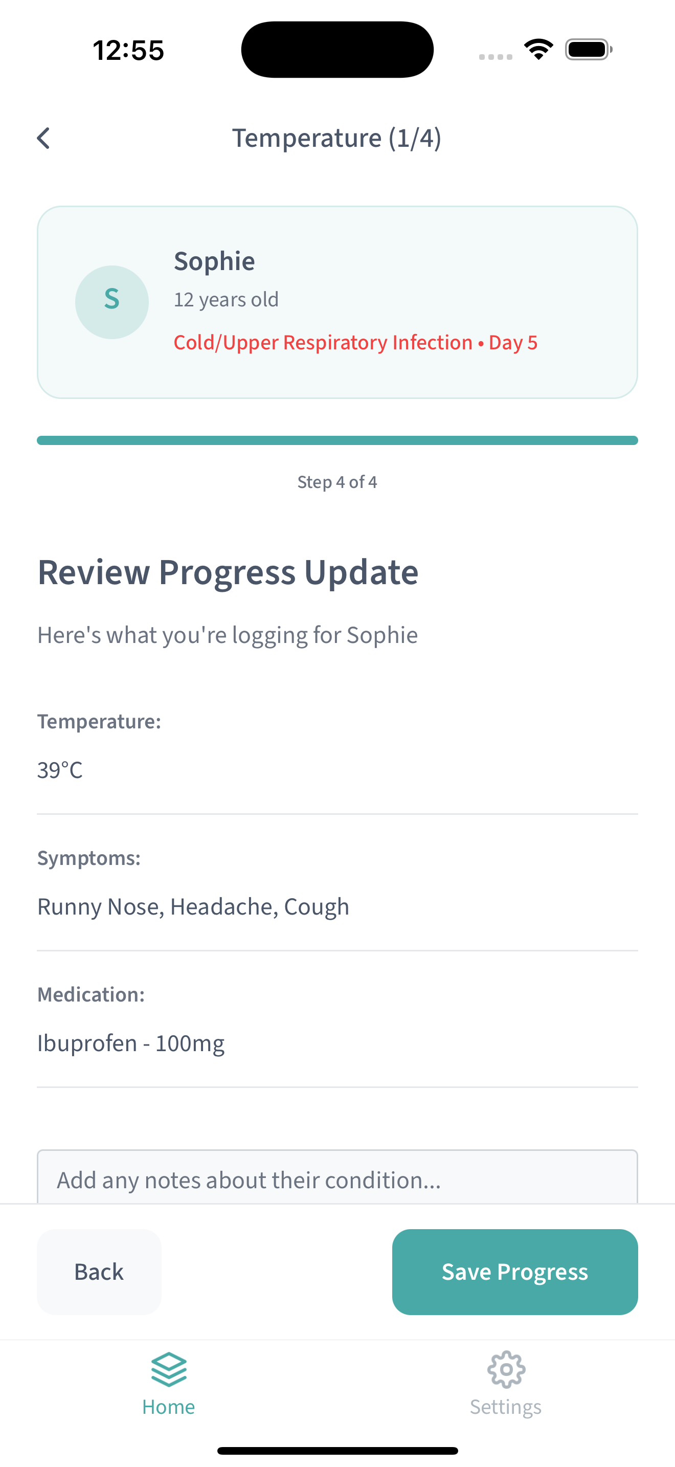 Review and analyze health tracking data